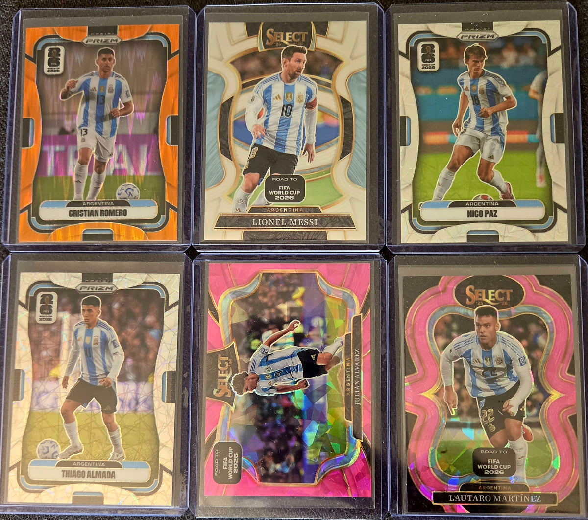 Argentina FIFA 15-Card Premium Lot – Messi, Romero /315, Alvarez, Paz Prizm