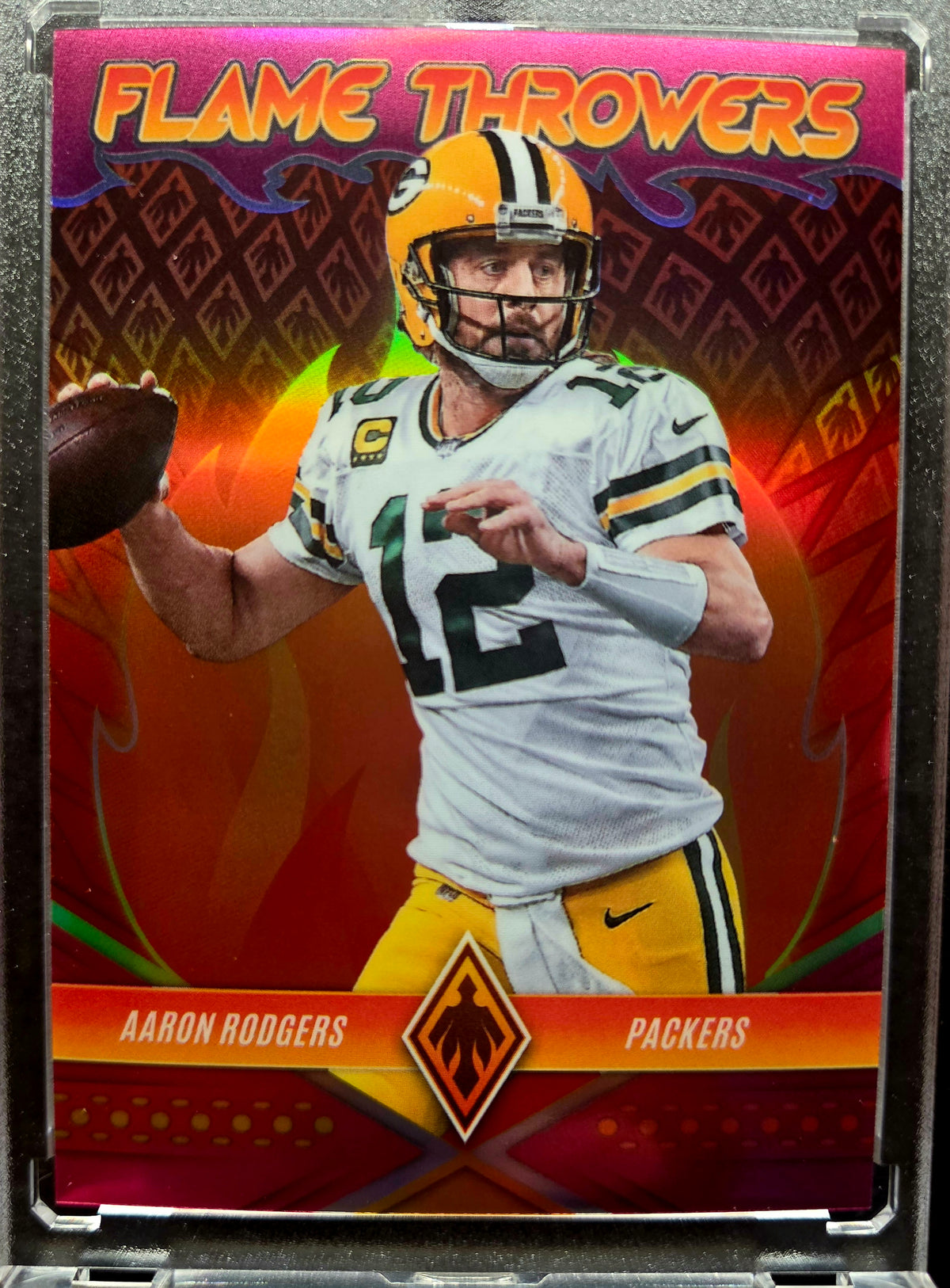 Aaron Rodgers Flame Throwers Pink /175 #FT-11 2022 Panini Phoenix