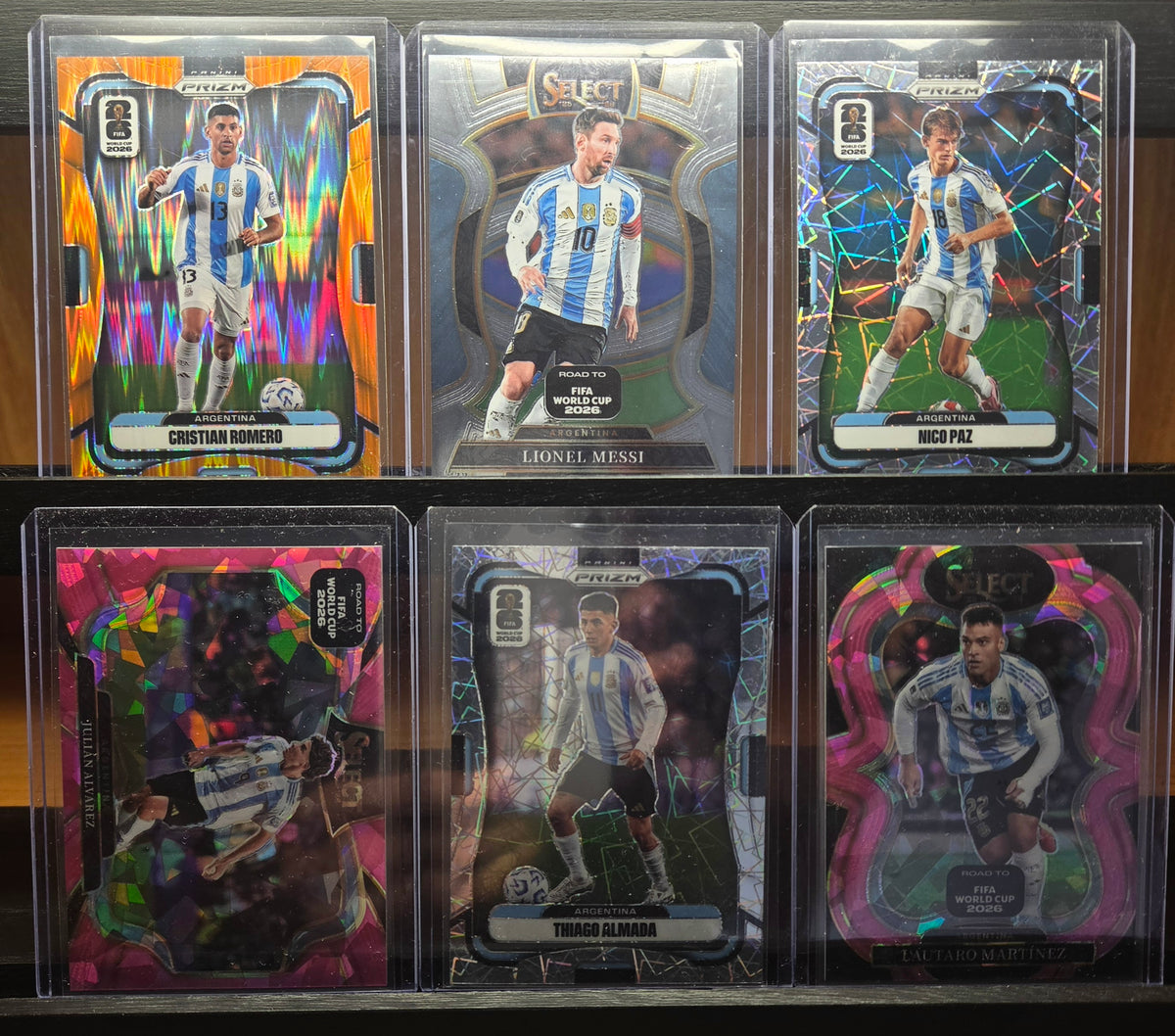 Argentina FIFA 15-Card Premium Lot – Messi, Romero /315, Alvarez, Paz Prizm