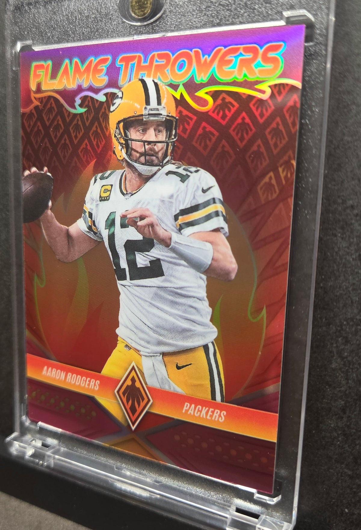 Aaron Rodgers Flame Throwers Pink /175 #FT-11 2022 Panini Phoenix