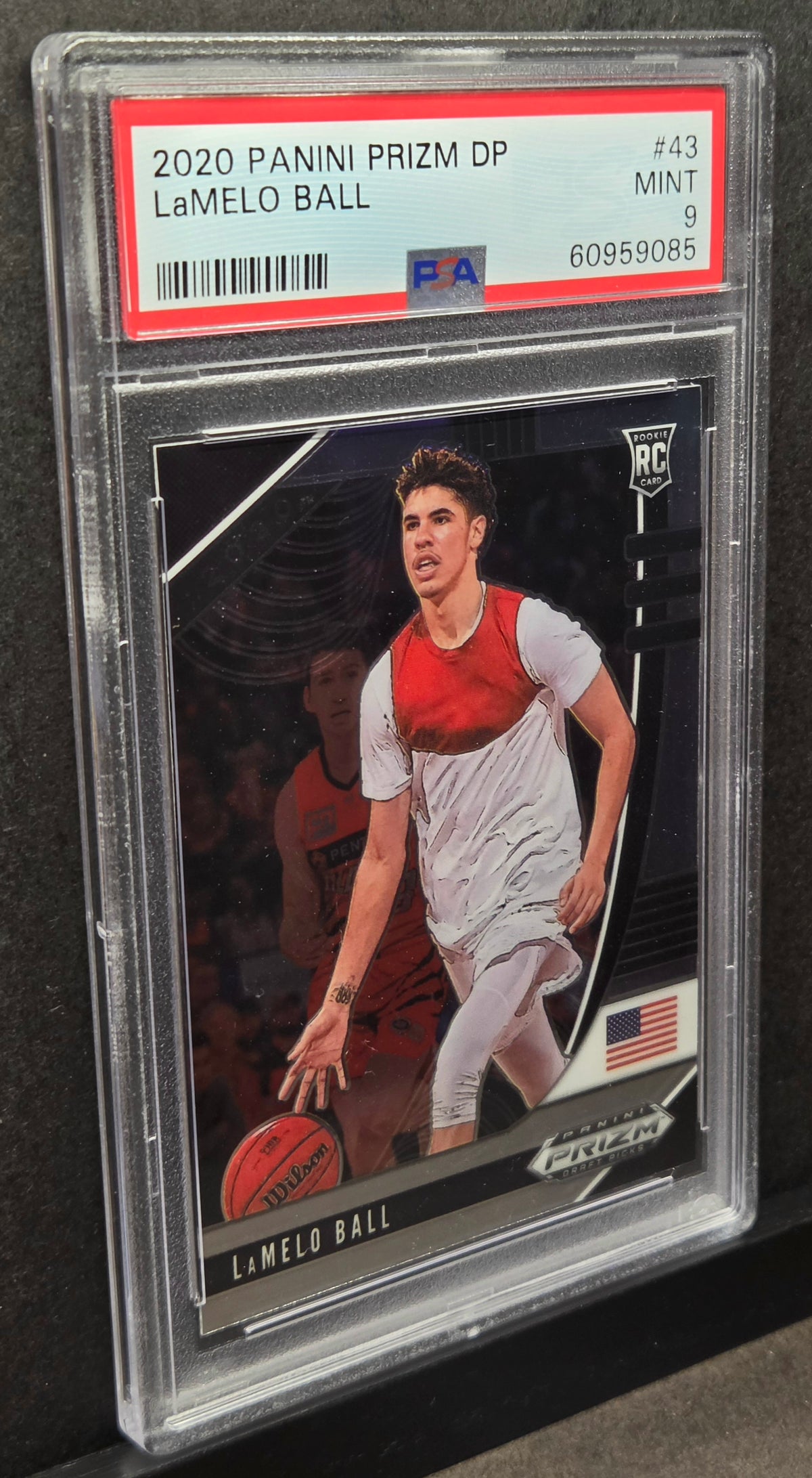 2020 Panini Prizm Draft Picks LaMelo Ball Rookie #43 PSA 9 Mint