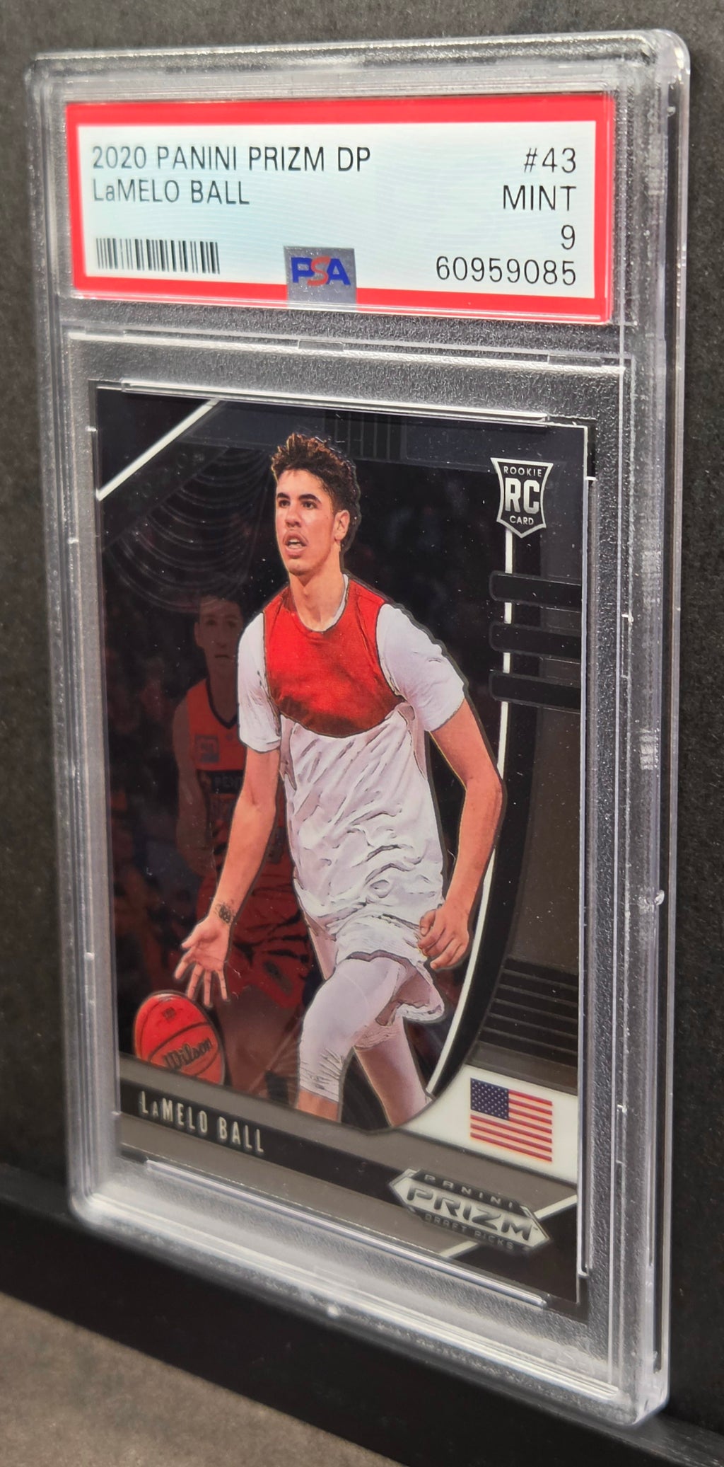 2020 Panini Prizm Draft Picks LaMelo Ball Rookie #43 PSA 9 Mint