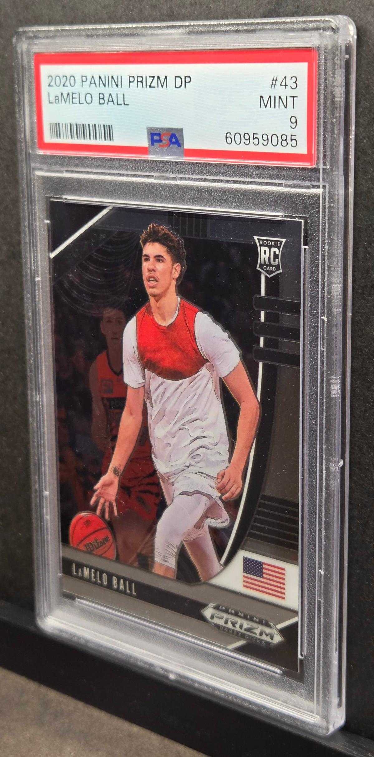 2020 Panini Prizm Draft Picks LaMelo Ball Rookie #43 PSA 9 Mint