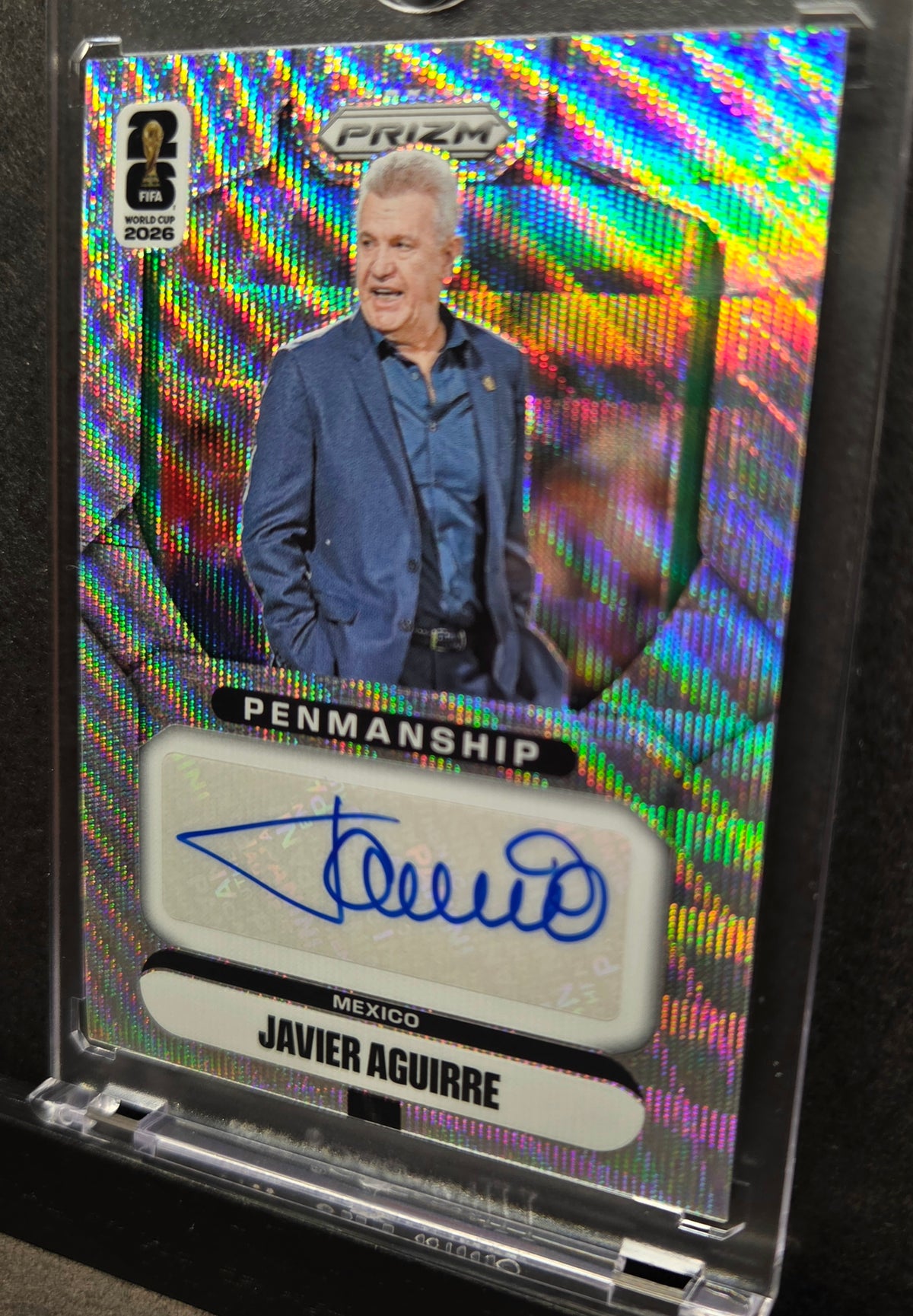 2026 Panini Prizm FIFA World Cup Javier Aguirre Penmanship Wave Auto #P-JA