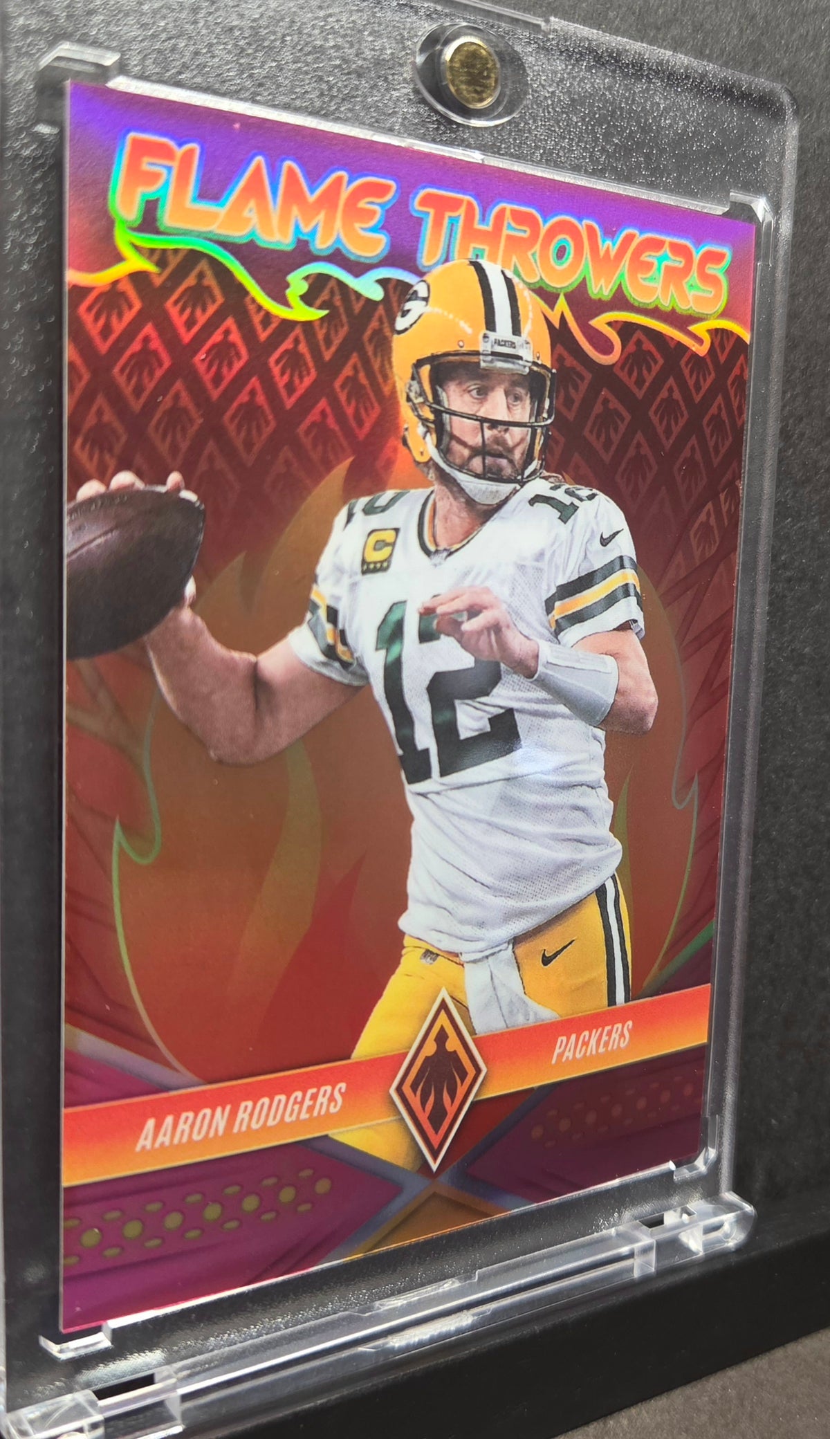 Aaron Rodgers Flame Throwers Pink /175 #FT-11 2022 Panini Phoenix