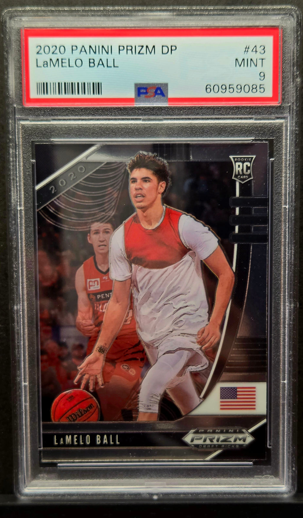 2020 Panini Prizm Draft Picks LaMelo Ball Rookie #43 PSA 9 Mint