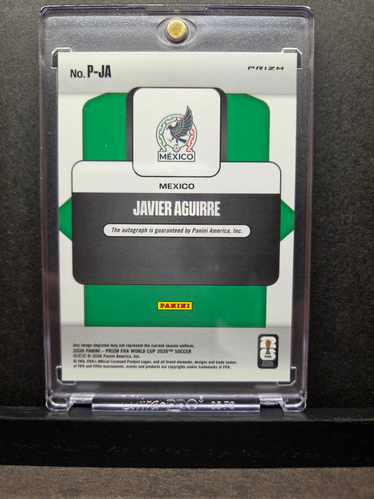 2026 Panini Prizm FIFA World Cup Javier Aguirre Penmanship Wave Auto #P-JA